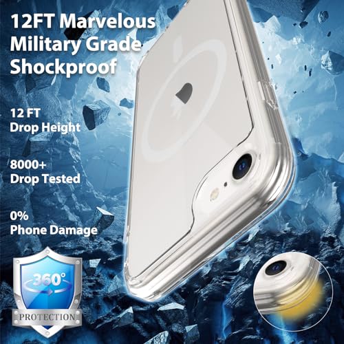 Image of for iPhone SE 3rd & 2nd Gen & 8 /7 Case [Compatible with Magsafe] Translucent Matte Phone Cover, [10 FT Military Grade Drop Protection] Slim Durable (Transparent Magnetic, iPhone SE2 /SE3 /8 /7)