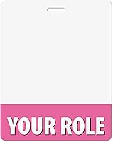 Vista 36 de Insignia personalizada Buddy – en color azul brillante – horizontal de gran tamaño (5 piezas) – Tarjeta de respaldo de doble cara – Duradera