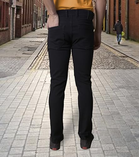 Image of i'sol Men's Tapered Slim Fit Comfortable Mid Rise Stretchable Jeans