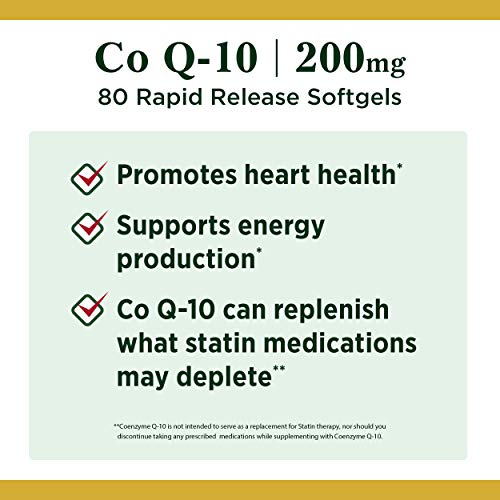 Nature's Bounty Coq10 , Dietary Supplement, Supports Heart Health, 200Mg, 80 Softgels #TOP2