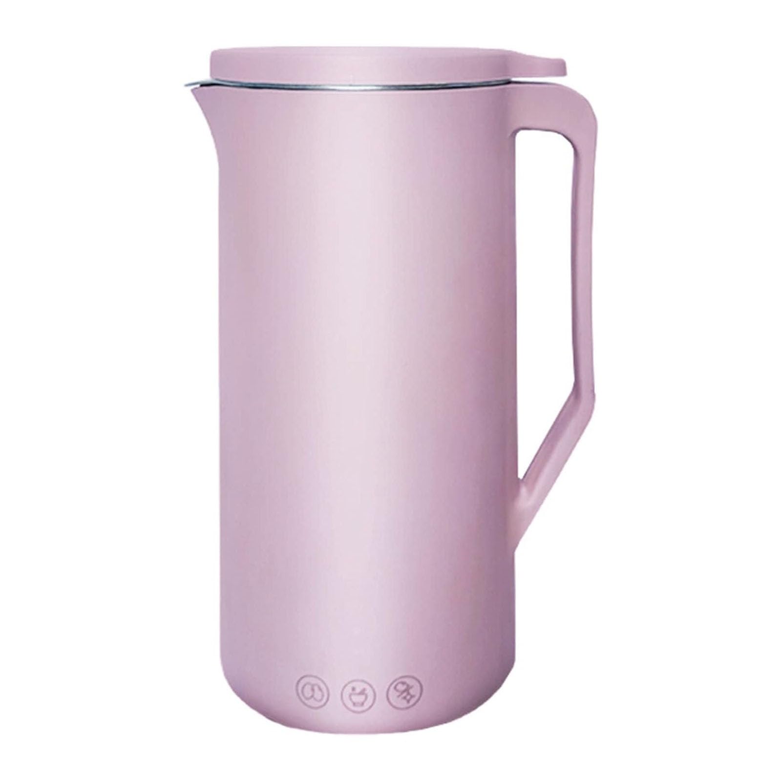 PAHION350ML Office Household Mini Soybean Milk Cooking Machine Blender Hot Soup Maker Machine Portable Multi-Function Automatic Fruit Juicer Maker (Color : Pink)