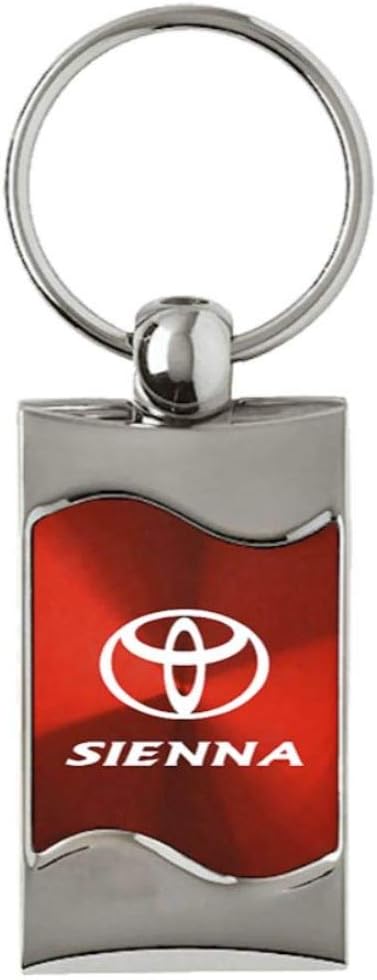 Au-TOMOTIVE GOLD Rectangular Wave Key Ring for Toyota Sienna