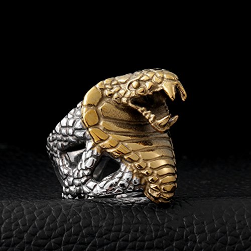 Image of Genuine Stainless Steel Ring for Men Fashion Punk Rock 3D Animal Rings