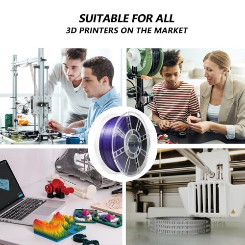 Image of iBOSS Silk Blue Black Purple Tri Color PLA+ Filament,High Speed Without Blocking,1kg 3D Printer PLA Plus Filament 1.75mm + / -0.02mm, Suitable for Most 3D Printers(Silk Blue Black Purple)