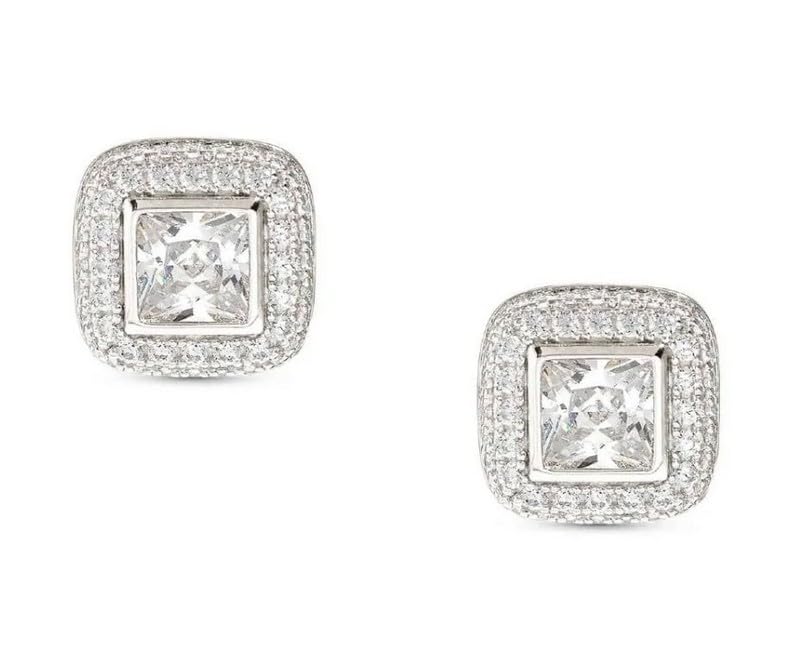  Orecchini donna Nomination quadrati a lobo con pavè di zirconi 240407/036
