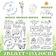 BETESSIN 2Blatt Silikon Stempel Sprüche Deutsch Klare Stempel Glückwunsch Stempelmotive Clear Stamps zum Kartenbasteln DIY Scrapbooking Fotoalbum Geschenkanhänger