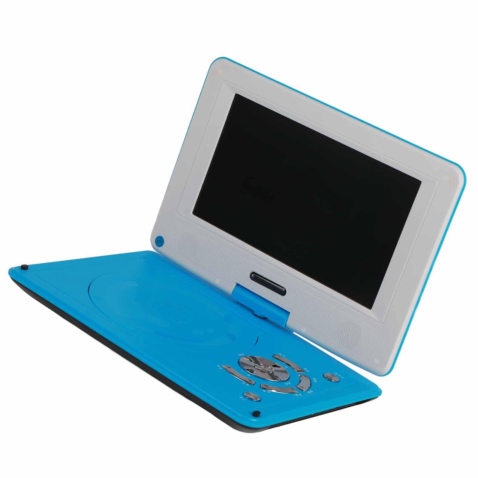 12 Inch Portable DVD Player, Car DVD Player for Kids, Multifunction HD Travel DVD Player with USB Port, Video Player with Remote Control for Outdoor Travel (Blue)