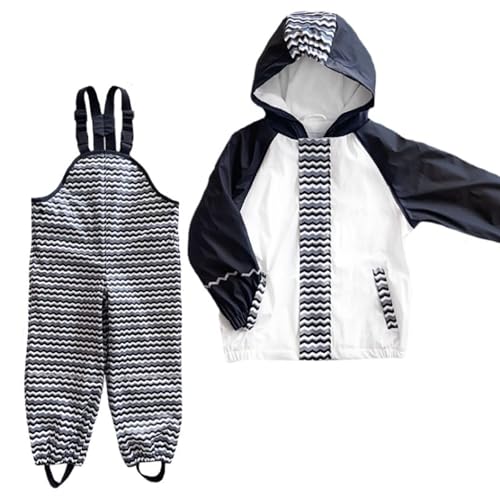 NARDONI Regenoutfit Matschoutfit gefüttert Regenjacke und Regenhose Set...