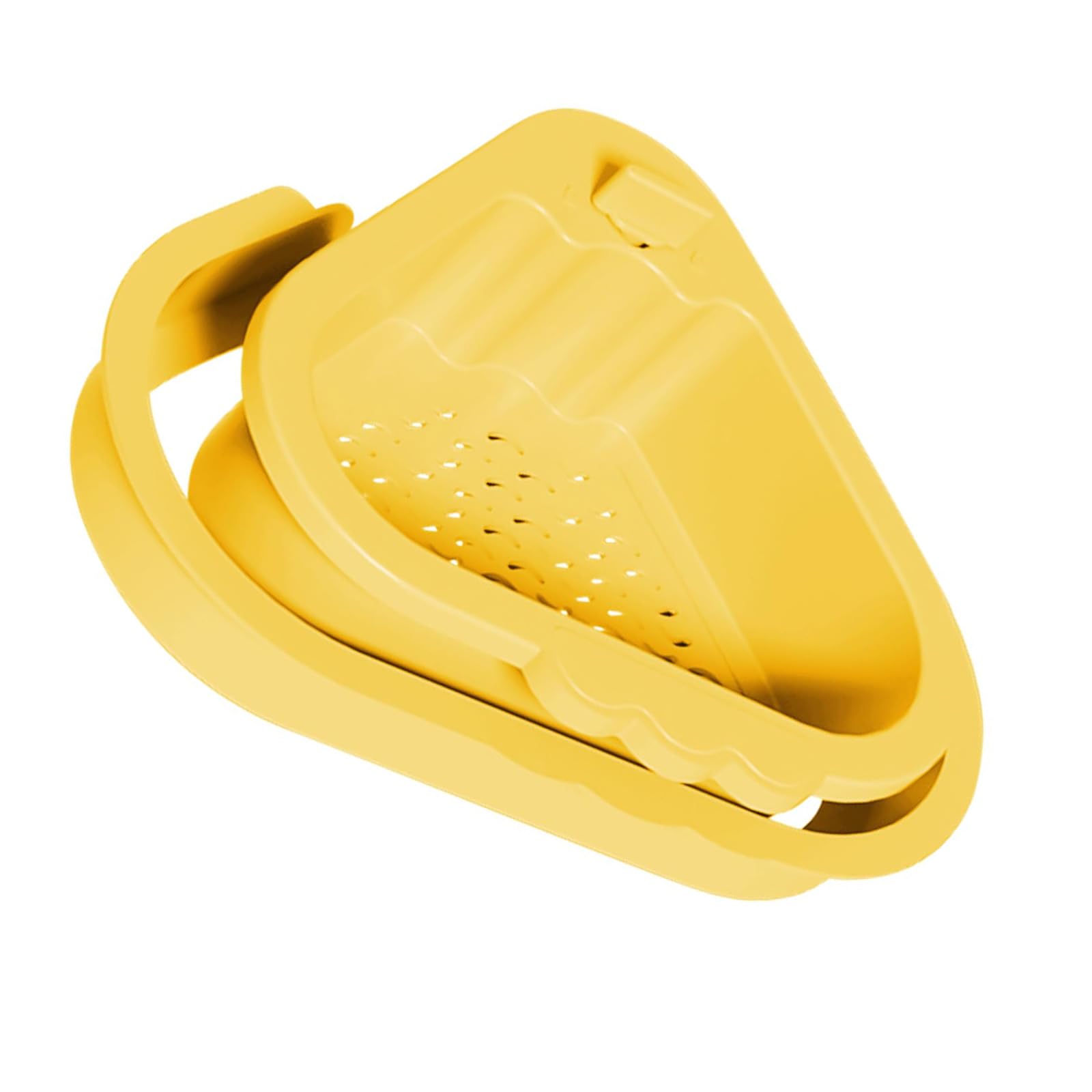 Tsophreniq Triangular Shape Sink Organizers with 2 Tiered Filter Systems for Compact Kitchen Waste Management Double Layer Food Scrap Catcher Triangular Sink Basket