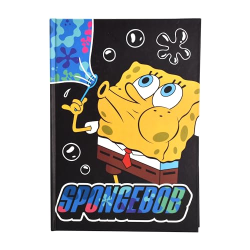 SpongeBob Squarepants Carnet de notes Bob l'Éponge, journal de 120 pages, format A5, produit officiel