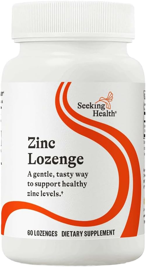 Seeking Health Zinc Lozenge- A Gentle Tasty Way to Support Healthy zinc Levels- 60 Lozenge