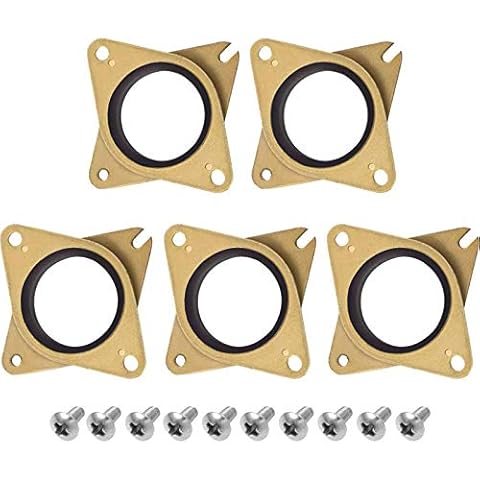 5 Pcs Stepper Motor Steel and Rubber Vibration Damper + 10 Pcs M3 5mm Screws for CNC, NEMA 17 3D Printer (A) Cover