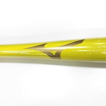 Amazon | イエロー ミズノプロ 野球 木製 ノックバット