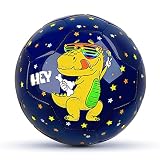 Champhox Kinder Fußball Ball mit Pumpe, Kinder-Sportball, Cartoon-Design, Kleinkinder, Freizeitball für drinnen und draußen, Ball für Kinder, Kleinkinder, Mädchen, Jungen, Kinder (Größe 3, Dinosaur)