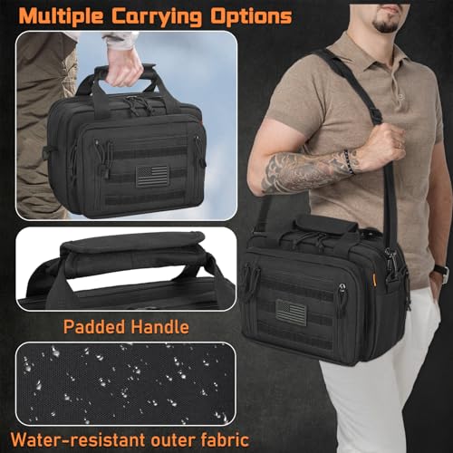 ITHWIU Gun Range Bag for 2 Pistols