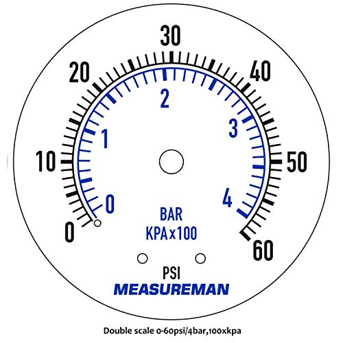measureman 2 pool filter pressure gauge 60 psi 14 npt bottom mount  pool pump pressure gauge for swimming pool spa aquarium and valve filter