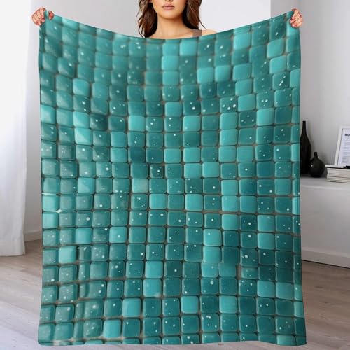 Couverture en micro polaire ultra douce à petits pois chic
