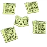 LITKO Cthulhu Rumor & Mystery Token Set | Arkham Horror | Eldritch Horror | Ivory (5)