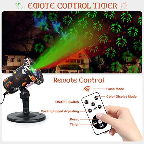 Halloween Projector, Halloween Lights Laser Projector With Remote Control, Halloween Decorations Outdoor, Decorative Lights Projector For Halloween, Yard, Patio, Party, New Year #TOP4
