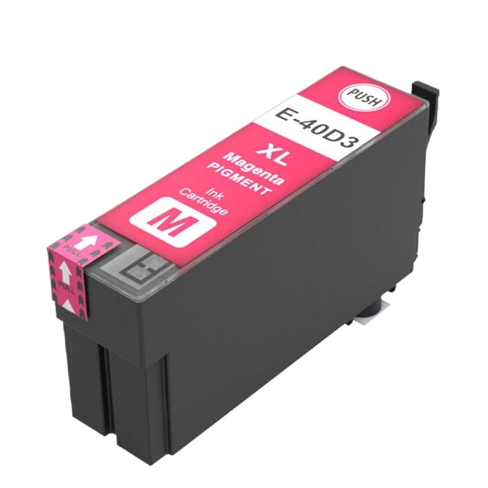 Cartucho de Tinta Compatible con SureColor SC-T3100 SC-T5100 T40D1 T40D2 T40D3 T40D4 T40D(1PC Magenta)