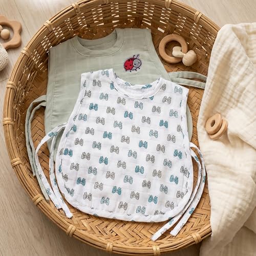 Image of TWC Organic Cotton Muslin Jhablas for Newborn Baby Boy and Girl | Unisex Baby Vest, Soft & Breathable All-Season Wear