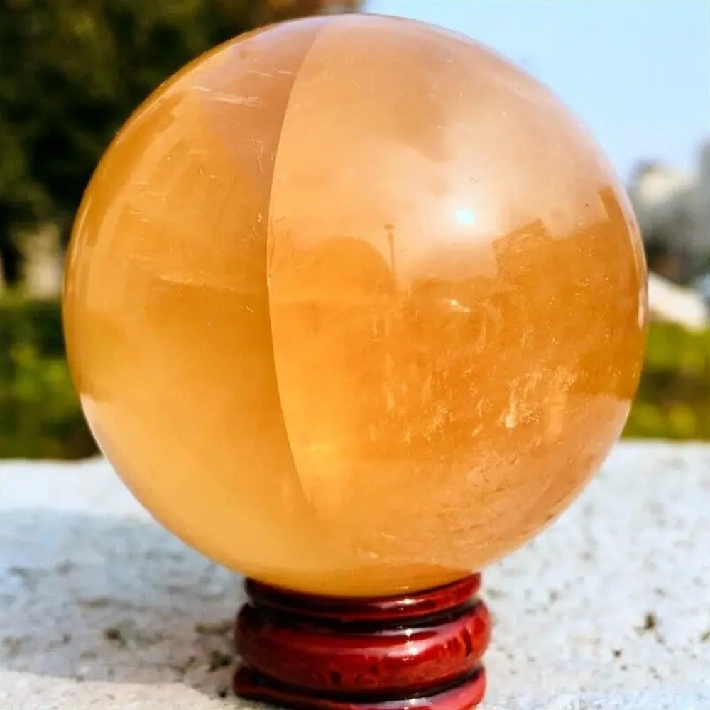 Amazon.co.jp: 天然石 天然の黄色方解石石英玉水晶玉サンプル硬化(500g