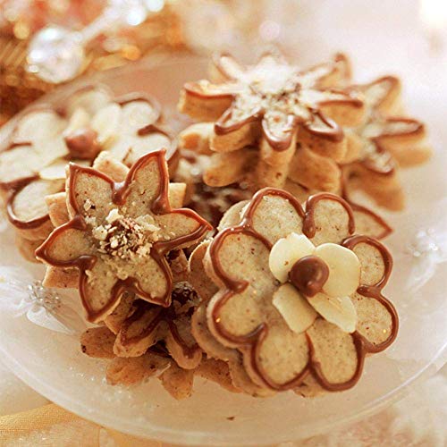 Image of HARI Stainless Steel 12 Pcs Small Cookie Cutter Set for Baking | Flower & Leaf Shape Cookie Cutters for Biscuits, Fondant, Pastry, Cake Decoration, Sugar Craft & DIY Baking | Biscuit Molds DIY Tools