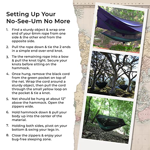 Hammock With Mosquito Net - Fully Reversible Bug Free Hammock Tent, Extra Large Sleeping Space, Bug Proof Netting & Suspension - Change The Way You Camp With Hammock Bliss Quality - No-See-Um No More #TOP7