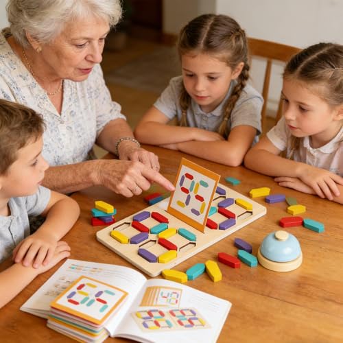 Blocs de bois et puzzle d'appariement comme remplissage de calendrier - 2