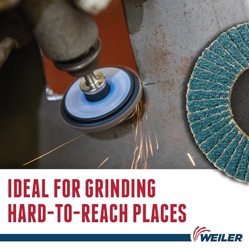 Image of Weiler 50912 3 inch Bobcat Mini Abrasive Flap Disc, Flat (TY27), Type S Mount, 36Z (Pack of 10)