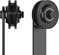 Vista 2 de skysen Juego de rodillos de hardware para puerta corrediza de granero negro