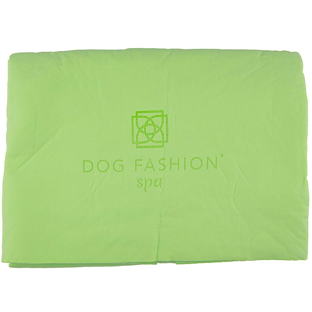 Dog Fashion Spa Green Absorption Towel for Dogs – Fast-Drying Reusable Grooming Towel – Super Soft and Absorbent – 25