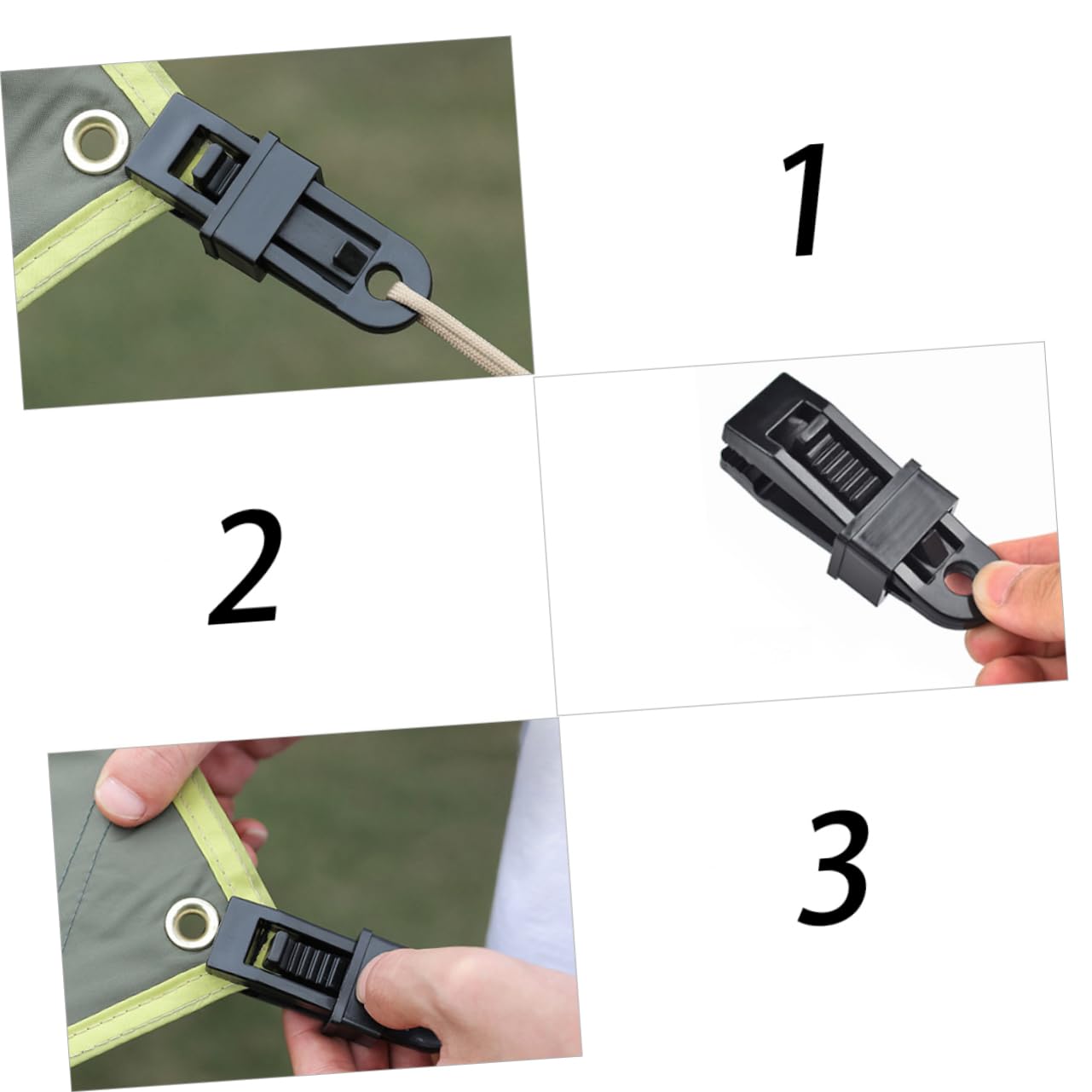 12 pezzi clip per telone, set di clip per telone per impieghi gravosi