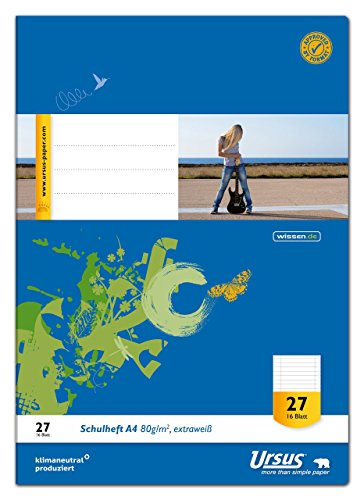 Cahier papier de qualité supérieure URSUS klimaneutrales 040416027