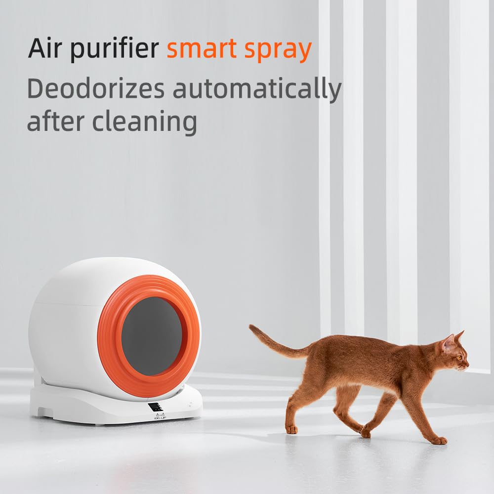 3.0 Self Cleaning Litter Box, 65L +9L, All Litter Compatible,Extra Large Automatic Litter Box for Multiple Cats with Garbage Bags, Odor Control Device?Mat, App Control, 2024 Upgrade