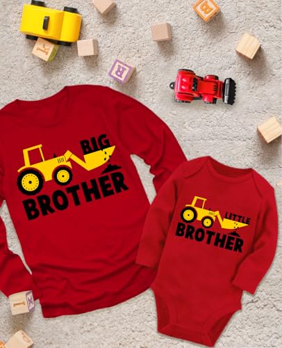 Tstars Tractor Big Brother Little Brother Matching Outfits Sibling Long Sleeve Shirts4