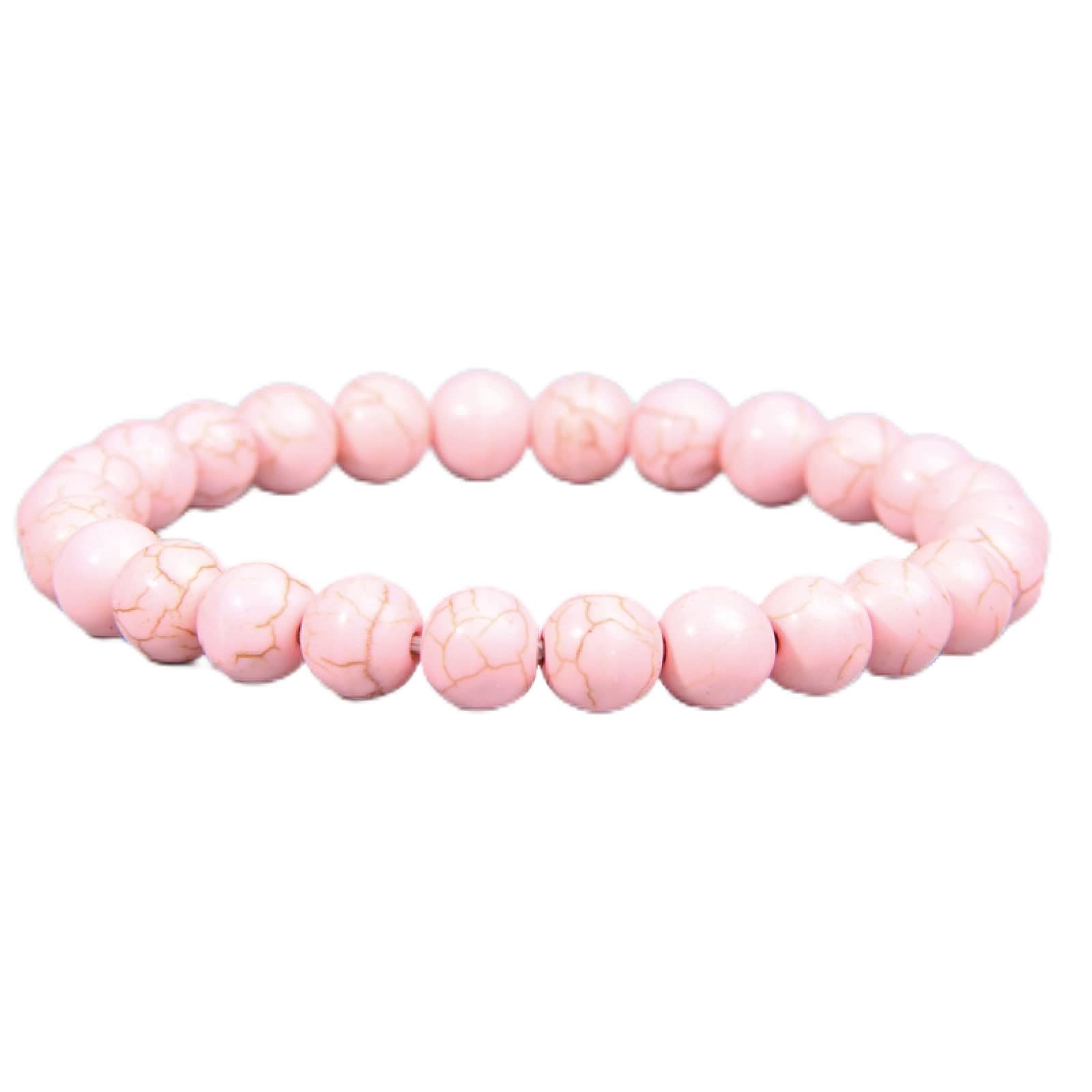 YCTTKDD Bracciale con Perline in Pietra Naturale da 8 mm per Donna, Uomo, Bracciale con Perline di Quarzo, Braccialetti con Perline di, Agata Rotonda, Regalo di Gioielli