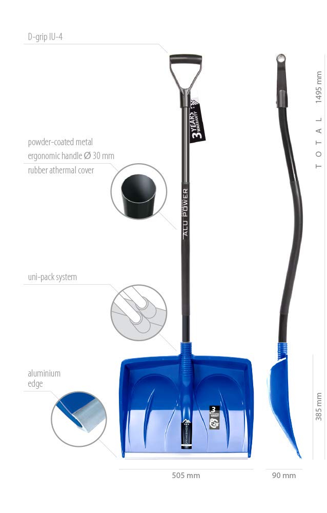 2 X Pala Da Neve Con Impugnatura Ergonomica - Pala Da Neve Per - 4
