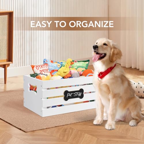 Dog-Toy-Box-Pet-Toy-Baskets-Wood-Dog-Toy-Bin-Storage-Cat-and-Puppy-Toy-Bin-Organizer-Pet-Toy-Storage-Basket-for-Leash-Food-Accessories-Treat-Toy-Basket-for-Dog - Cucciolini Doodles   Dog-Toy-Box-Pet-Toy-Baskets-Wood-Dog-Toy-Bin-Storage-Cat-and-Puppy-Toy-Bin-Organizer-Pet-Toy-Storage-Basket-for-Leash-Food-Accessories-Treat-Toy-Basket-for-Dog