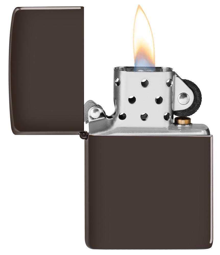 Zippo Briquet Tempête Énergie Positive – Design Brun Motif Couleur Vibrant, Flamme Résistante Au Vent, Rechargeable à Vie, Garantie à Vie, Made In USA, Boîte Cadeau Incluse