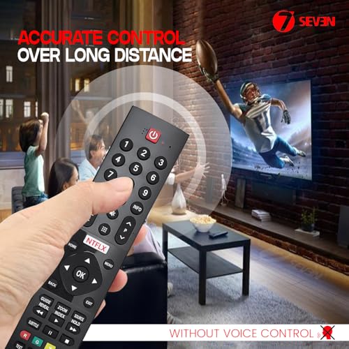 Image of 7SEVEN Compatible with Panasonic TV Remote Suitable for TH-32HS550K TH-40HS550K TH-43HS550K Smart HD LED LCD Android Television Non Voice Command with Netflix Hotkey