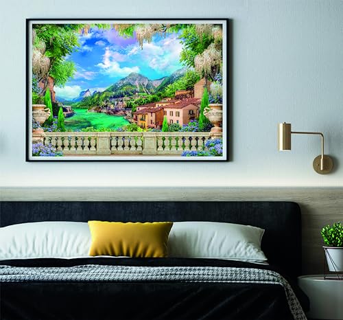 Puzzle 3000 pièces : Terrasse luxuriante sur le lac Clementoni Puzzles - vue 7