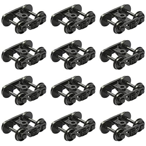 12pcs Model Train Bogie with Plastic Wheels 1:87 HO Scale 33