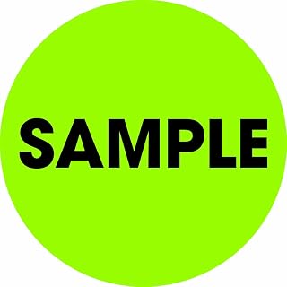 Tape Logic 2' Circle Label, Sample', Fluorescent Green, Roll of 500 Stickers, for Inventory Control and Warehouse Organization
