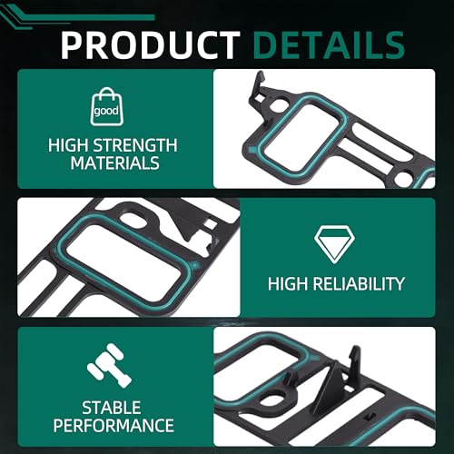 Image of Intake Manifold Gasket Set 6.0L 6.2L for GMC Yukon /Savana /Sierra, for Chevy Avalanche /Express /Silverado /Suburban /Tahoe, for Cadillac Escalade ESV EXT, for Hummer H2, OE MS25702VR MS97126