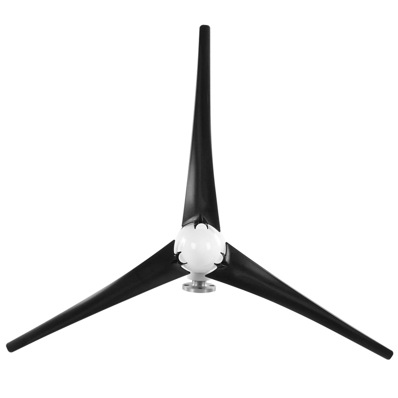Generador de Turbinas Eólicas de 800 W, Pequeño Generador Eólico con Fibra de Nailon, 3 Palas, Arranque de 2,0 M, Motor PM Trifásico para Carga de Batería Doméstica Marina (Black)