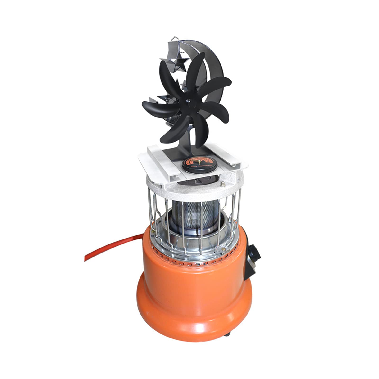 Ventilador de estufa de leña, no eléctrico, 7 asas, termoeléctrico, funcionamiento silencioso para estufa de leña, soplador de leña, no eléctrico