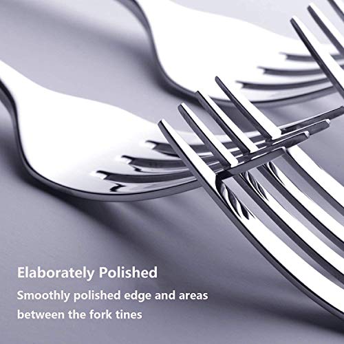 Elegant Life Silverware Set 72-Piece with Serving Set, 18/10 stainless steel Flatware for 12, Home and Restaurant, Includes Forks/Spoons/Dinner Knives, Mirror Polished, Dishwasher Safe (72-Piece)