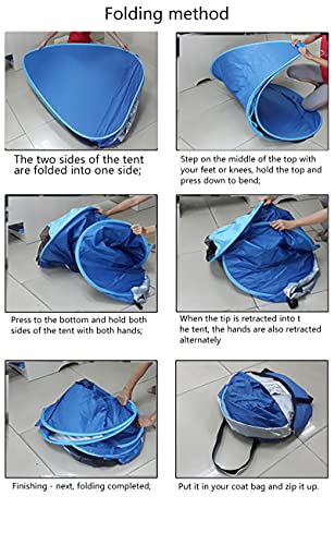 Carpa de playa familiar y toldo solar UV50 portátil y ligera miniatura 4