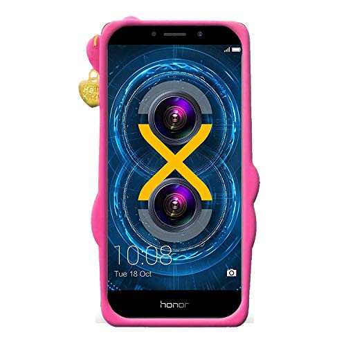 Image of Unirock Hello Kitty Back Case Cover for Honor 6X| 3D Cute Hello Kitty Case |Soft Silicone Rubber Back Cover with Pendant Kitty Cover for Honor 6X (Pink)